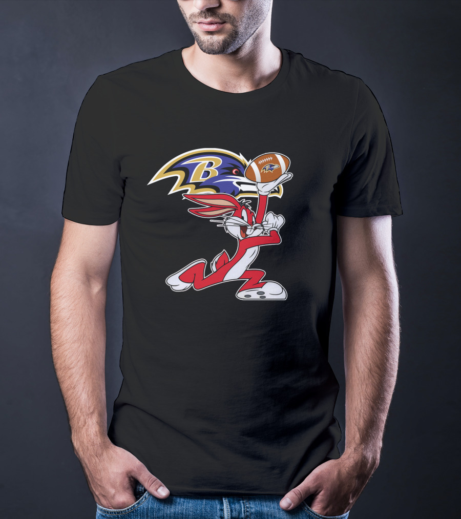 Baltimore Ravens Bugs Bunny Football Chiefs T-Shirt
