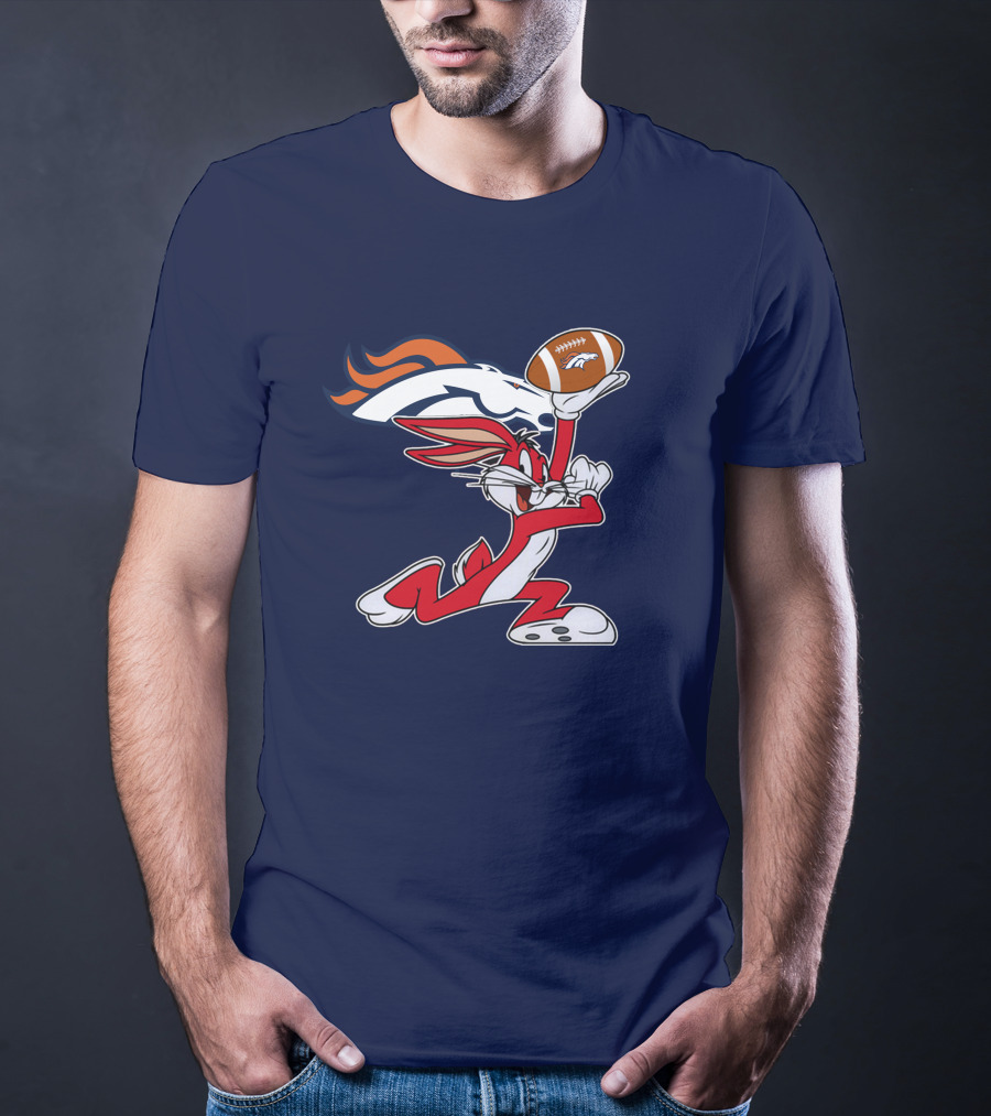 Denver Broncos Bugs Bunny Football Chiefs T-Shirt