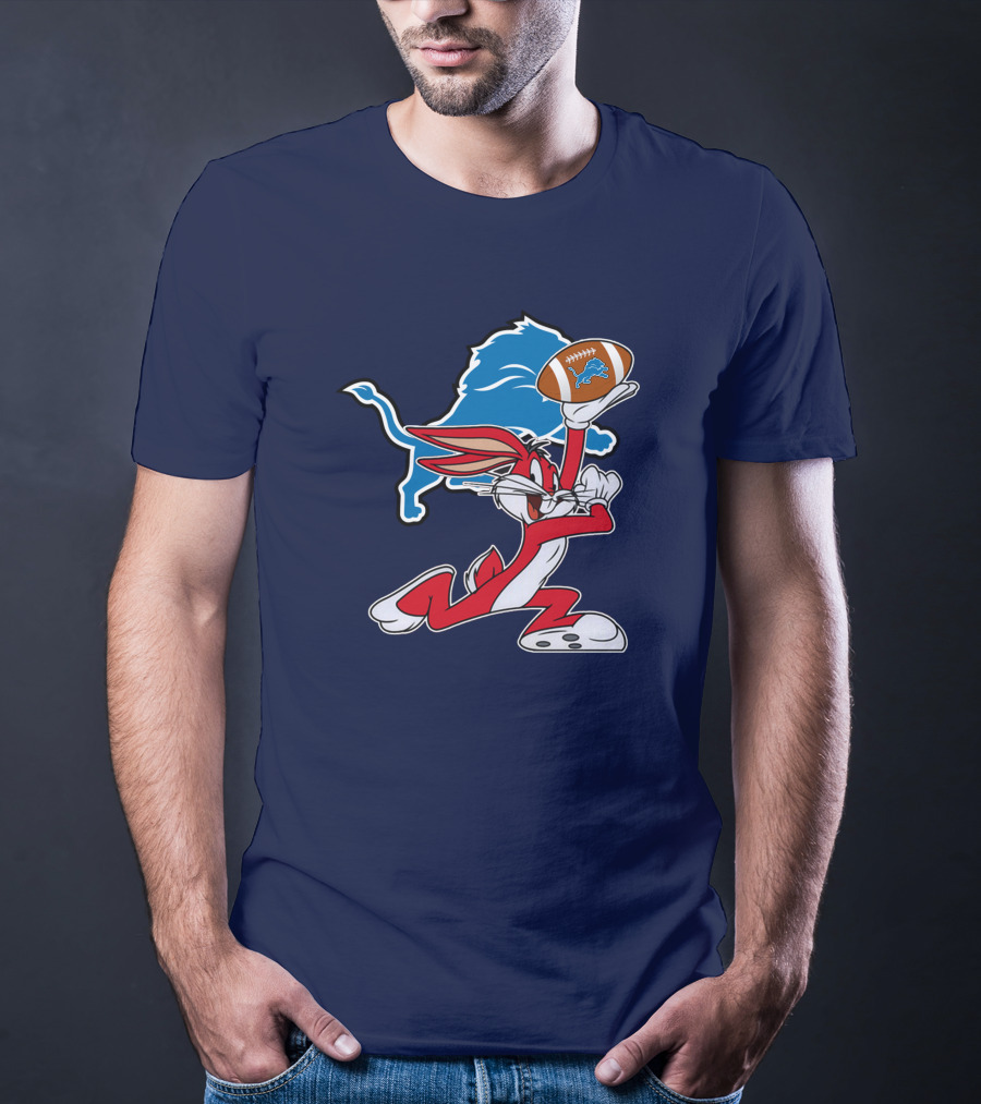 Detroit Lions Bugs Bunny Chiefs Crossover T-Shirt
