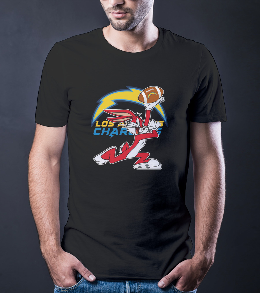 Los Angeles Chargers Bugs Bunny Football T-Shirt