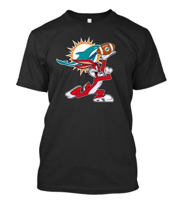 Miami Dolphins Bunny Football Fan T-Shirt