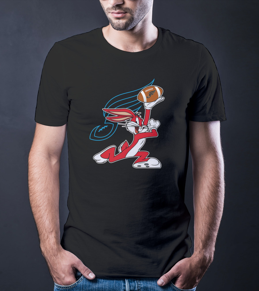 Philadelphia Soul Bunny Holding Football Icon With Looney Character T-Shirt