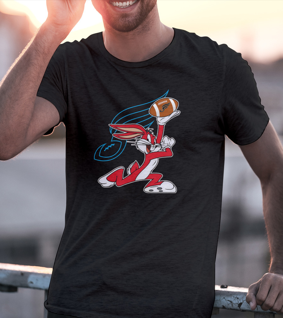 Philadelphia Soul Bunny Holding Football Icon With Looney Character T-Shirt