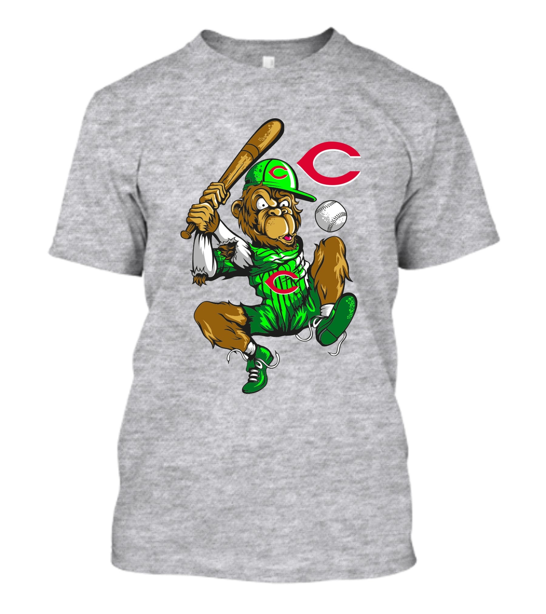 Cincinnati Reds Baseball Gorilla Mascot Home Run T-Shirt
