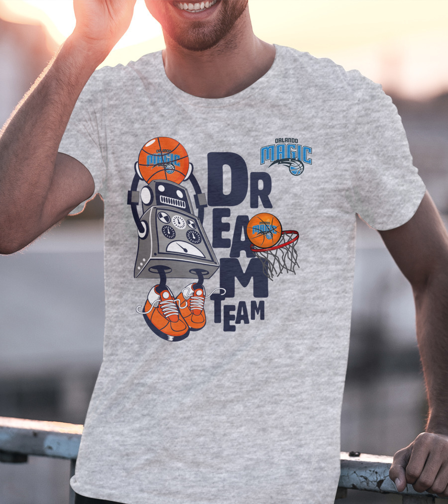Orlando Magic Basketball Dream Team Robot Sneakers Basketball Hoop T-Shirt