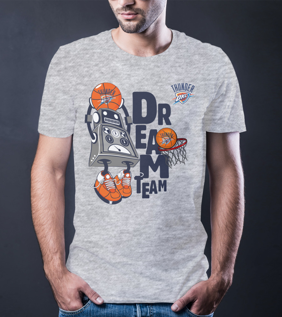 Oklahoma City Thunder Dream Team Robot Basketball T-Shirt