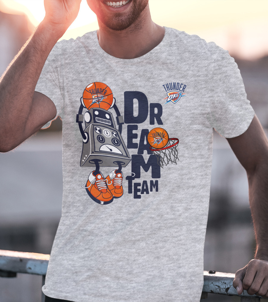 Oklahoma City Thunder Dream Team Robot Basketball T-Shirt