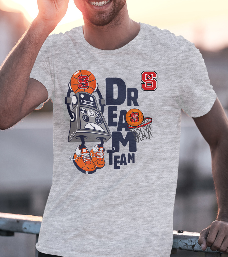 Nc State Basketball Robot Dream Team T-Shirt