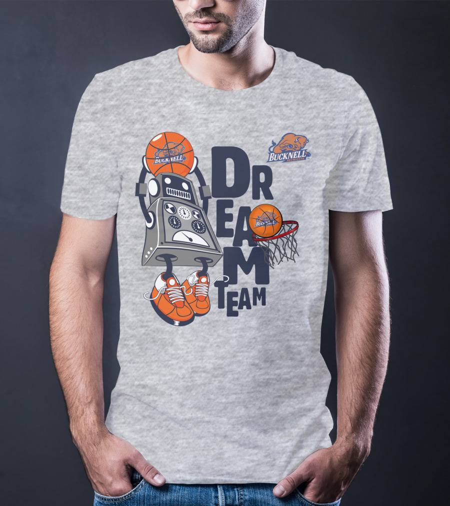 Bucknell Bison Robot Basketball Dream Team T-Shirt