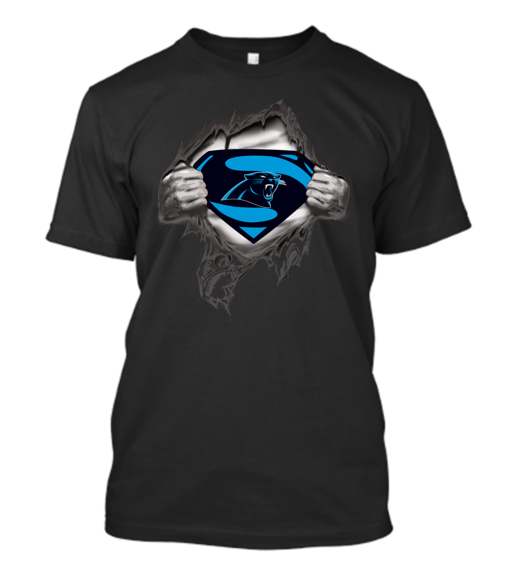 Carolina Super Man Panthers Logo Superman Emblem T-Shirt