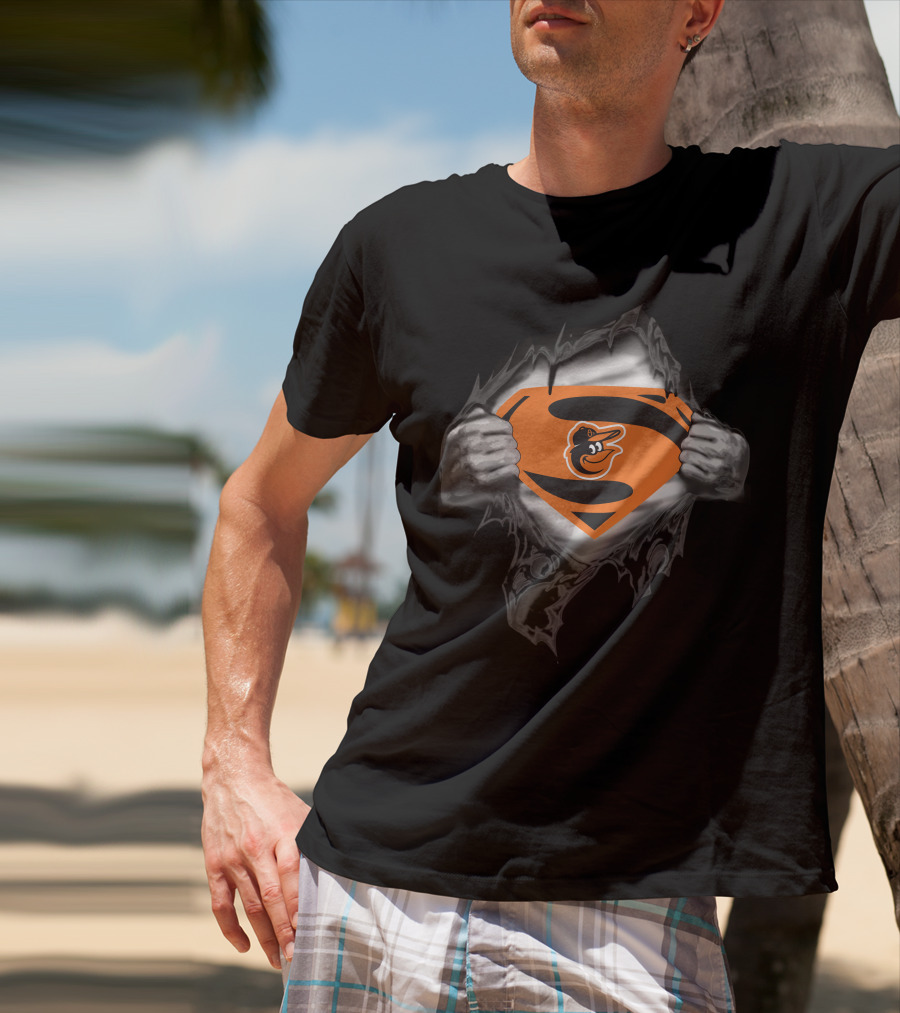 Orioles Superman Logo Baltimore Orioles T-Shirt