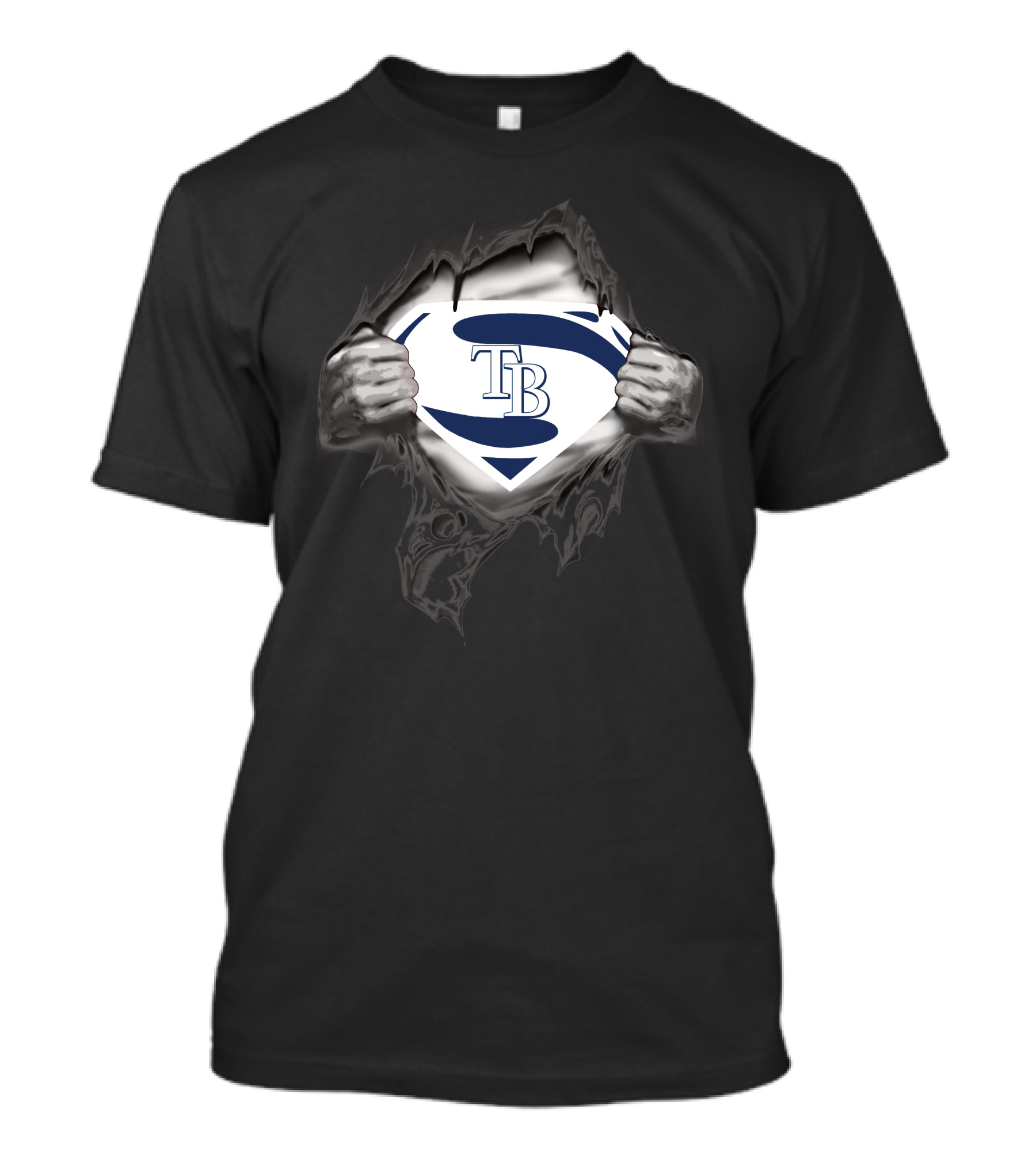 Tampa Bay Rays TB Super Man Logo Reveal T-Shirt