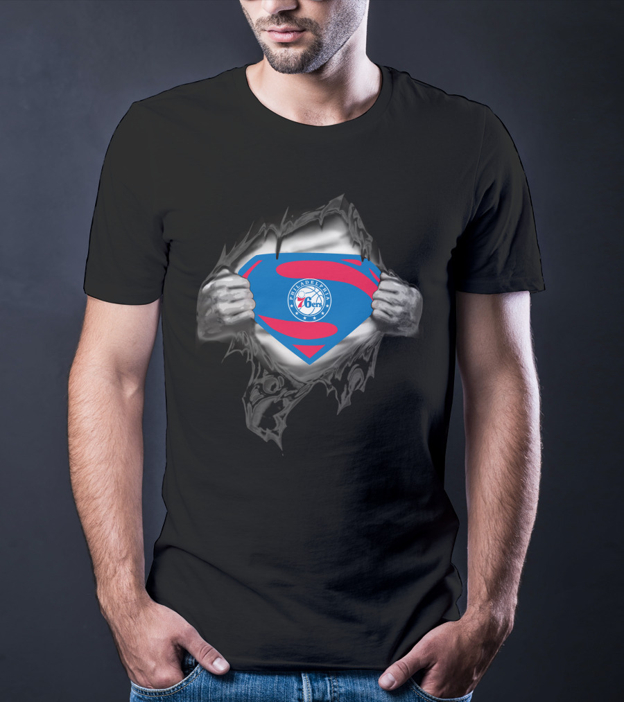 Philadelphia 76ers Superman Logo Reveal T-Shirt