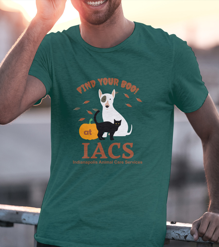 Bonfire Merch Find Your Boo At IACS Indianapolis Animal Care Services T-Shirt