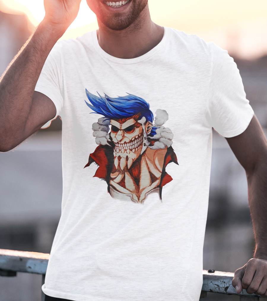One Piece Franky Titan Transformation Crossover T-Shirt