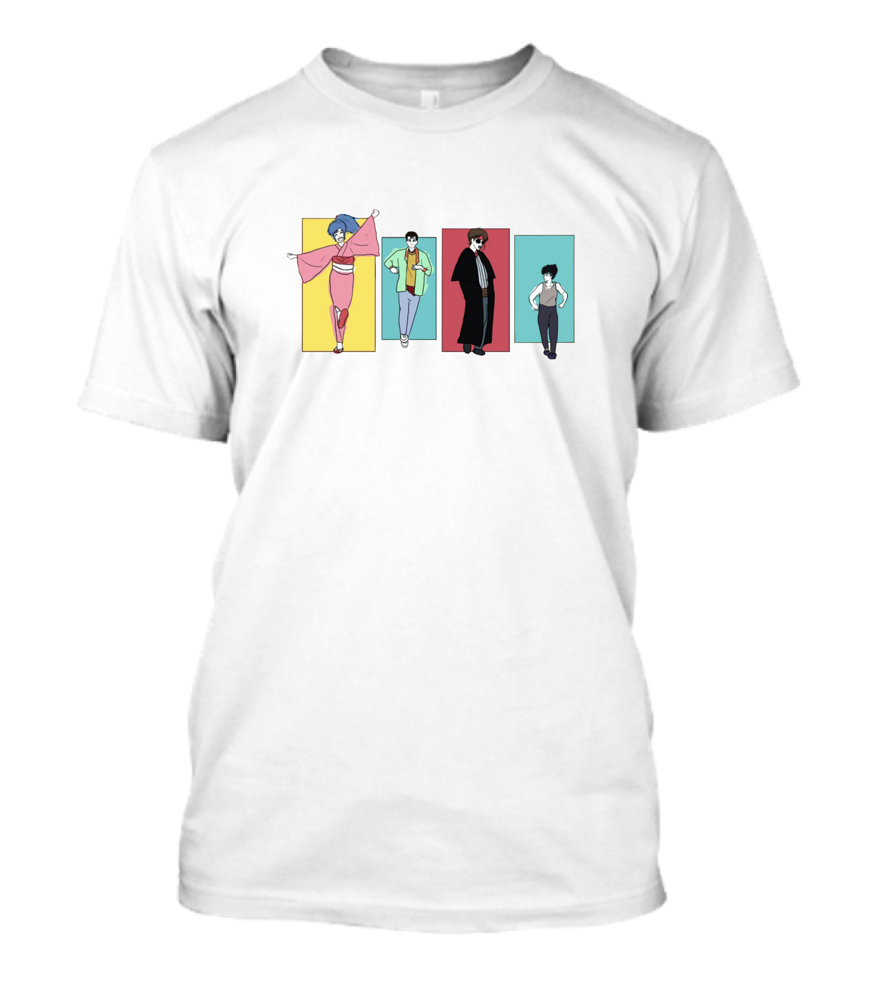Yu Yu Hakusho Characters Colorful Panels T-Shirt