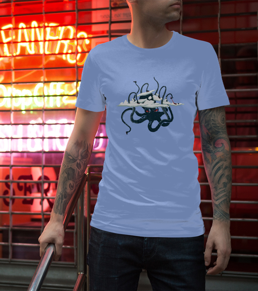 Alair Seattle Kraken Octopus Hockey Arena Scene T-Shirt