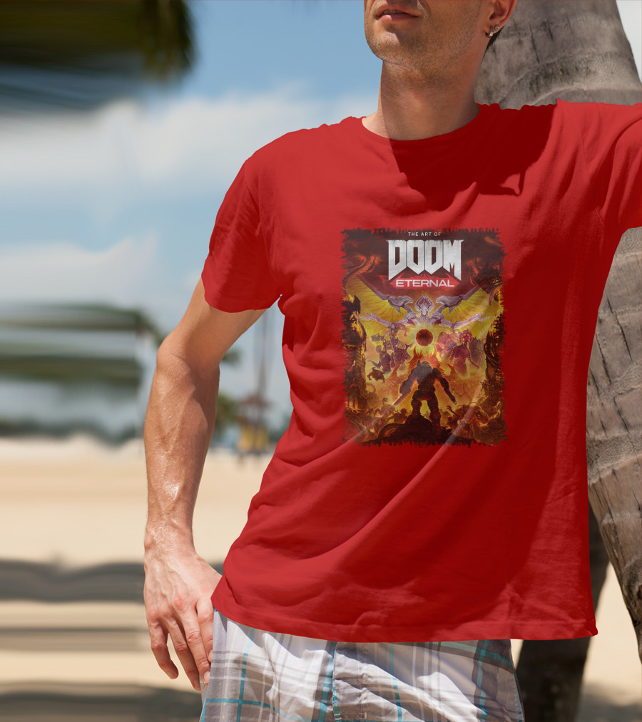 DOOM Eternal The Art Of Fiery Battle Imagery Iconic Elements T-Shirt