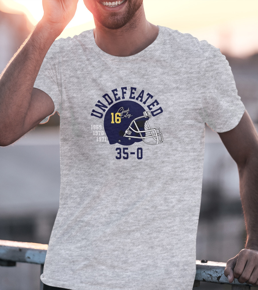 Undefeated Chuck Ealey 1969 1970 1971 35-0 Helmet 16 T-Shirt