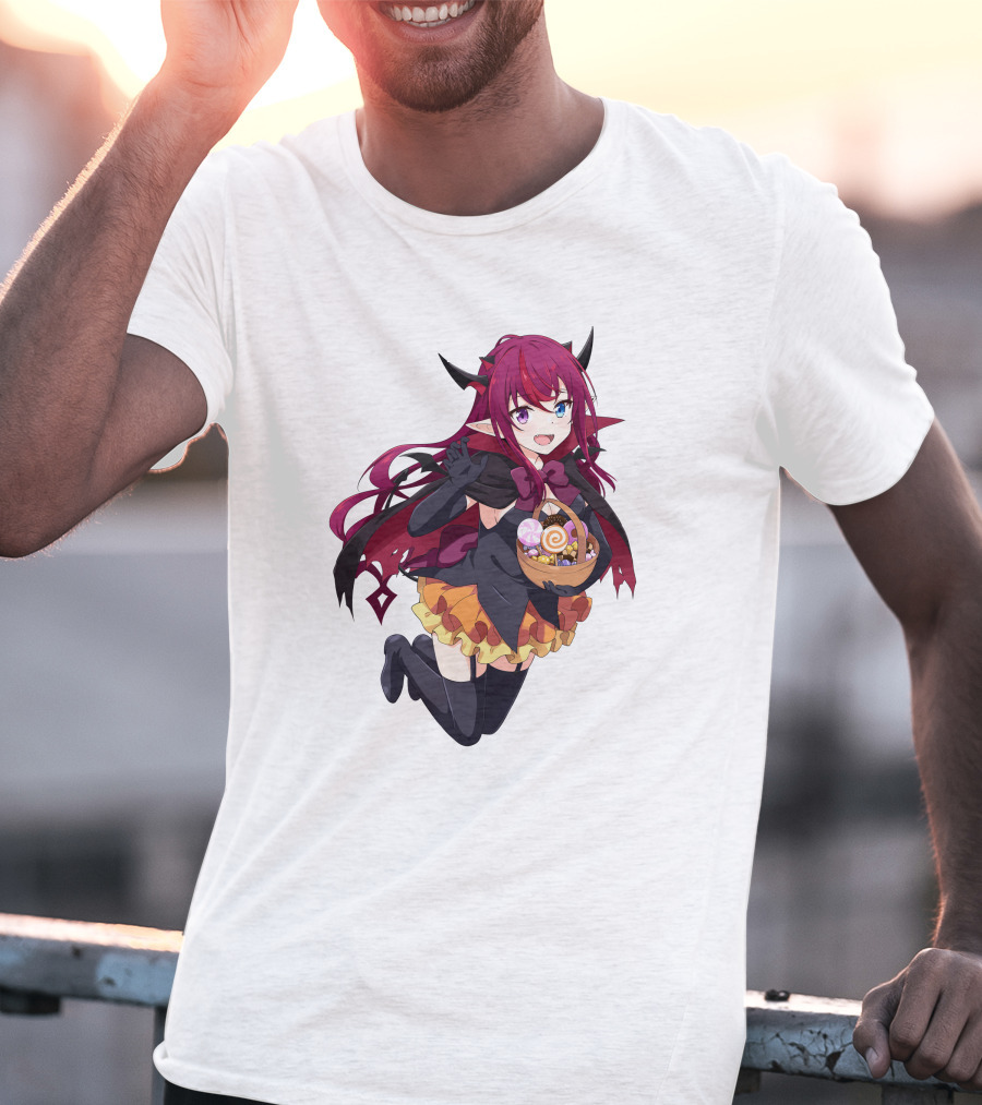 Irys Anime Halloween Devil With Candy Basket T-Shirt