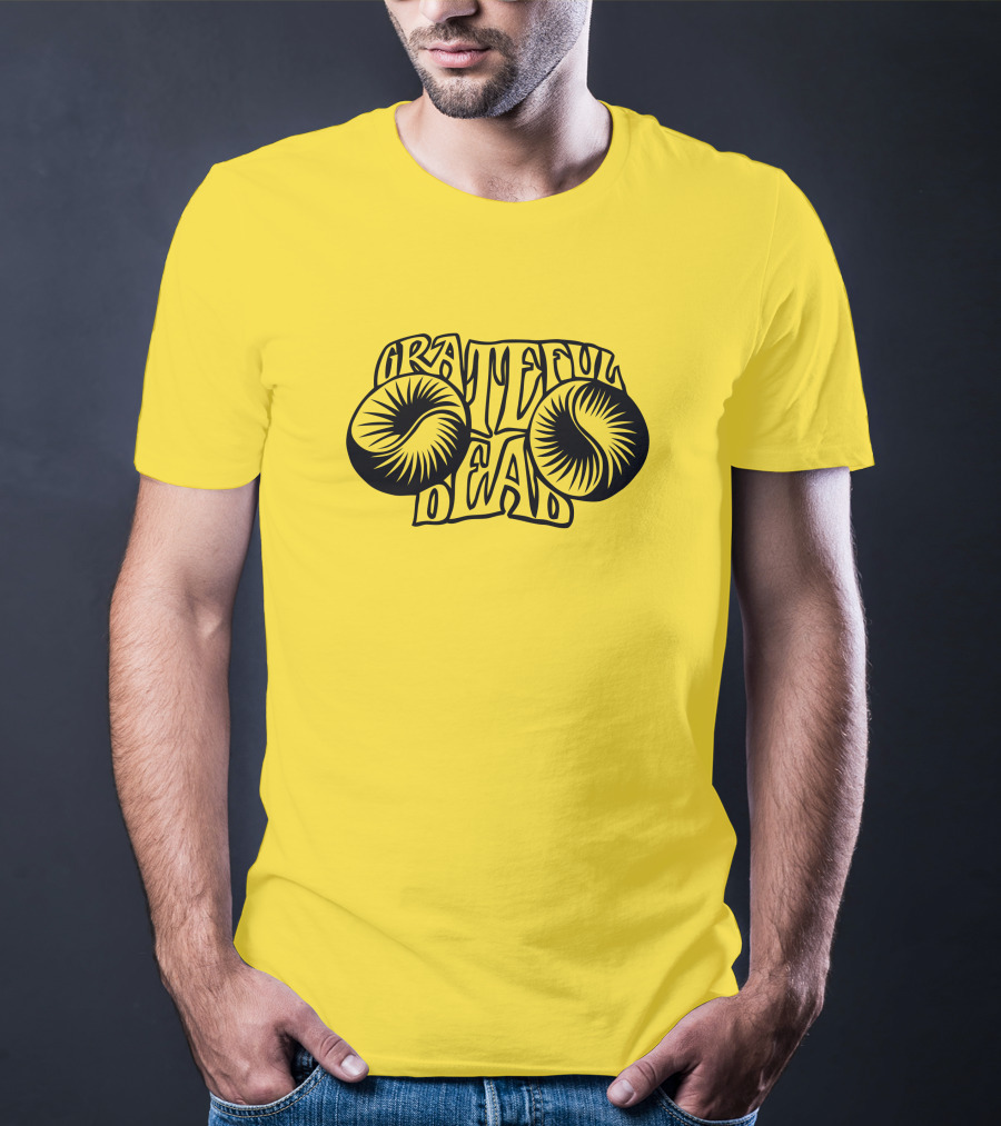 Bo Bushnell Grateful Dead 1967 Psychedelic Text T-Shirt