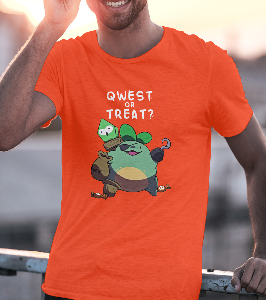 Qwest Or Treat Halloween Quest Sprout Pirate Hook Candy T-Shirt