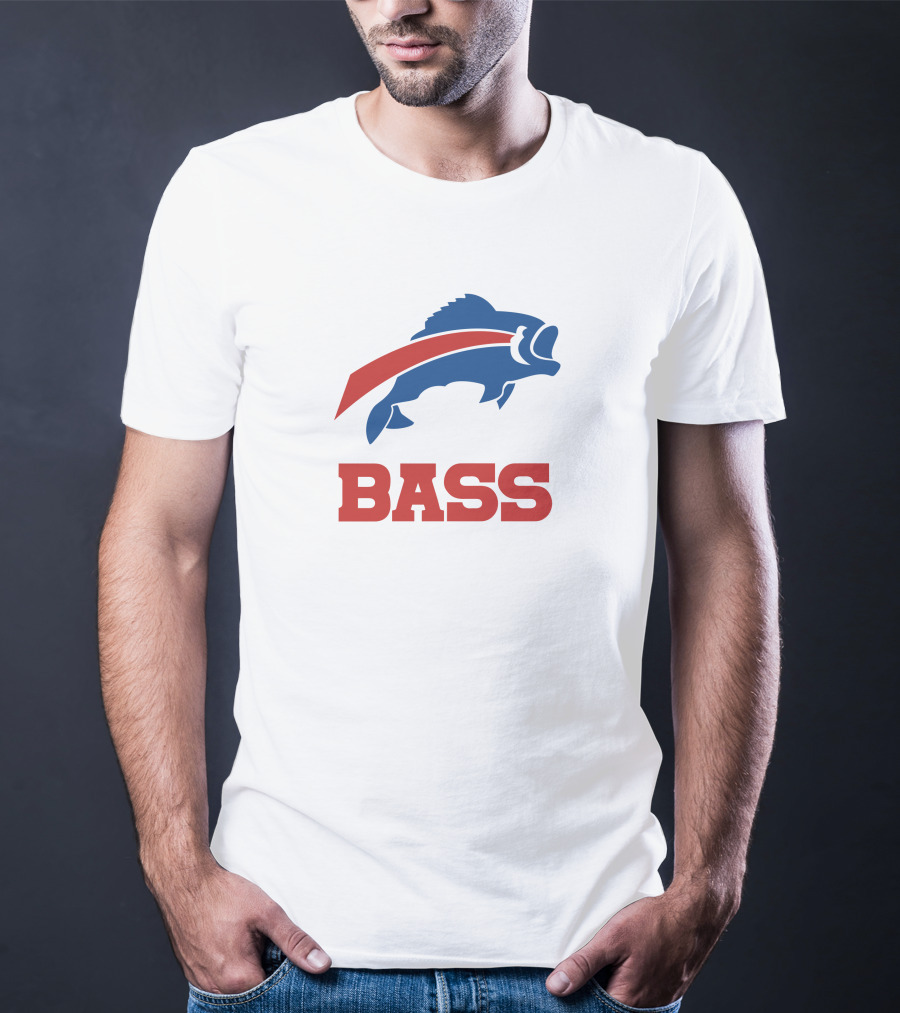 Buffalo Bills Bass Logo Red White Blue T-Shirt