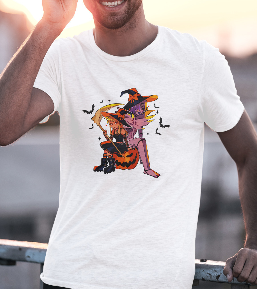 Huyandere Deathnote Halloween Gfs Witch Pumpkin Bats T-Shirt