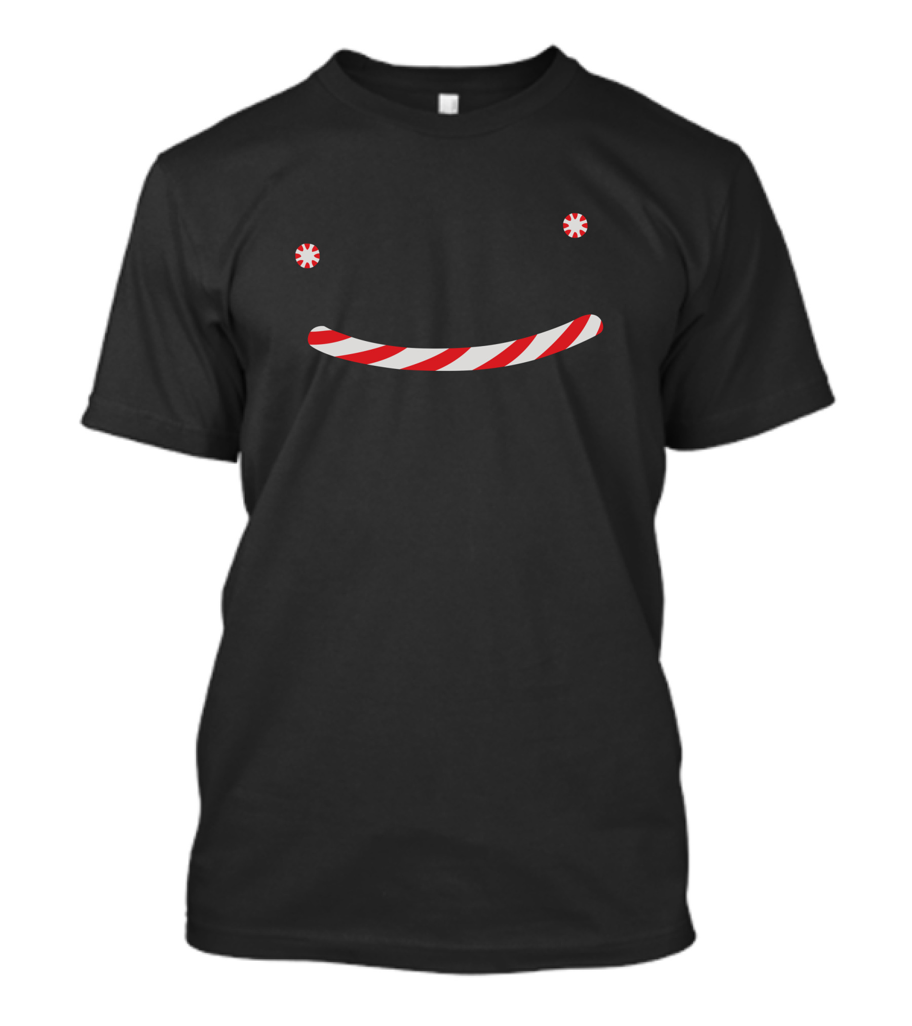 Dream Holiday Candy Cane Smile Snowflake Face T-Shirt