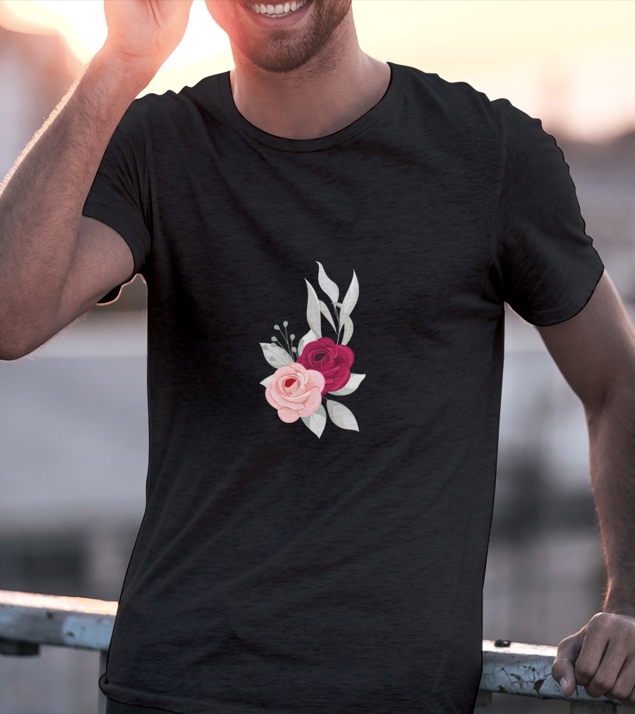 Beauty Rose Flower Aesthetic Blooms T-Shirt