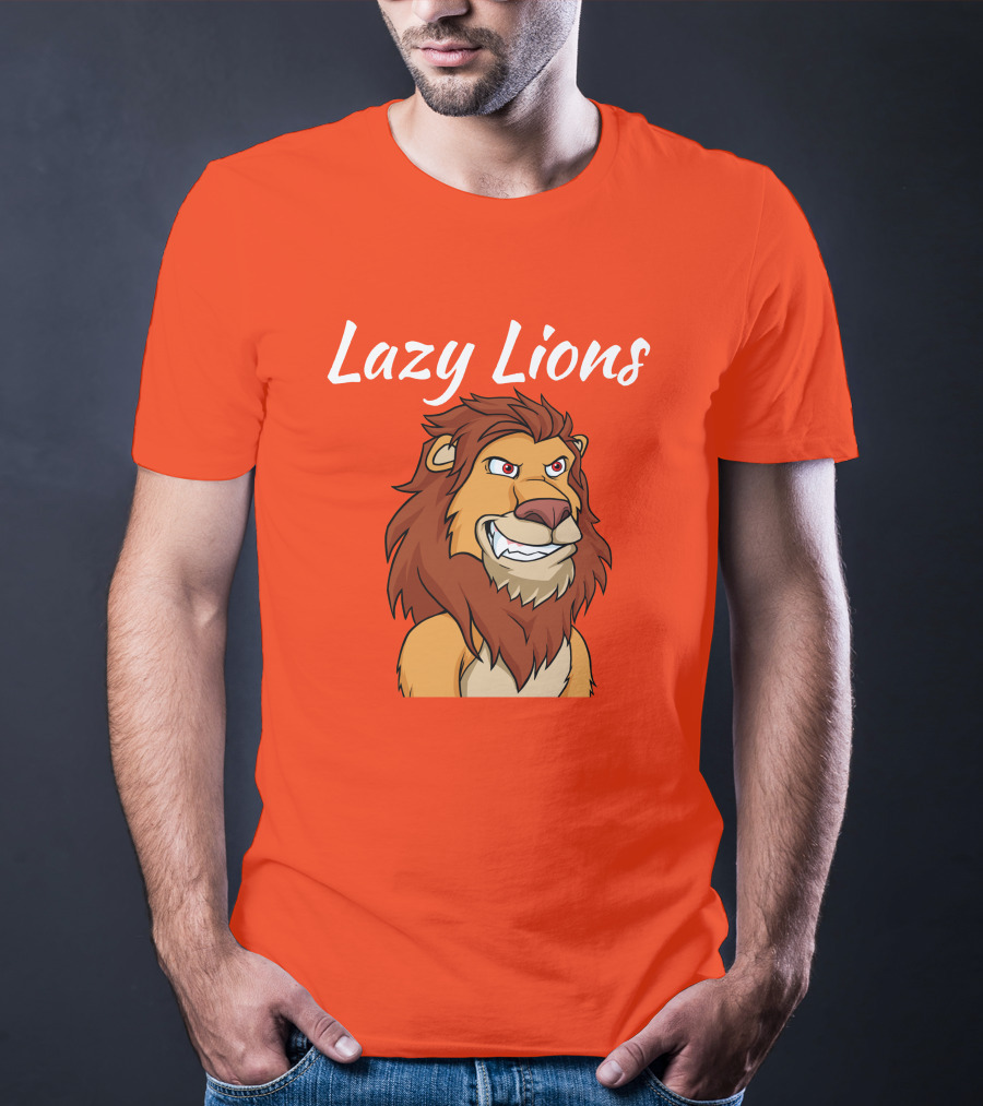 Lazy Lions NFT Apparel Bold Cartoon Lion T-Shirt