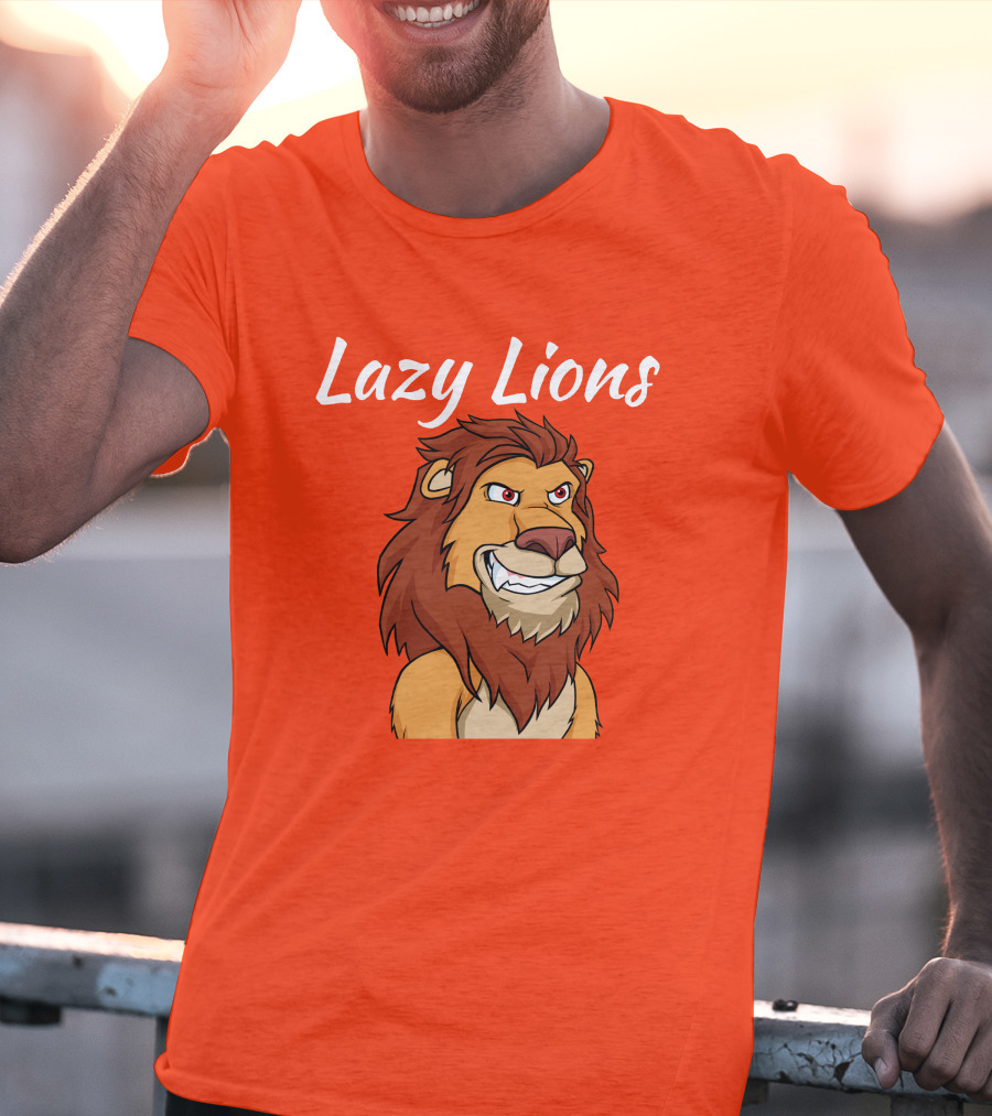 Lazy Lions NFT Apparel Bold Cartoon Lion T-Shirt