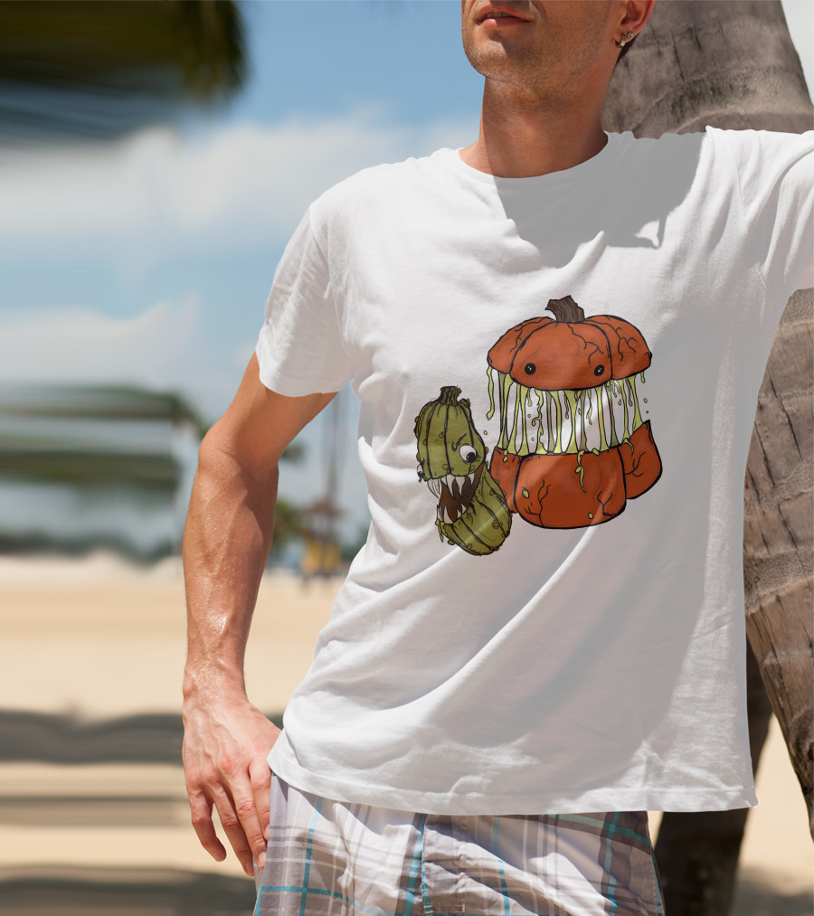 Megan Garner Spooky Art Drop Oh My Gourd Pumpkin Creature T-Shirt