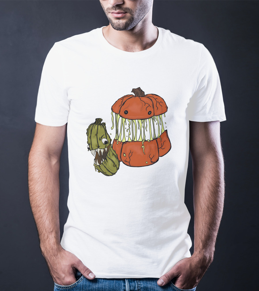 Megan Garner Spooky Art Drop Oh My Gourd Pumpkin Creature T-Shirt