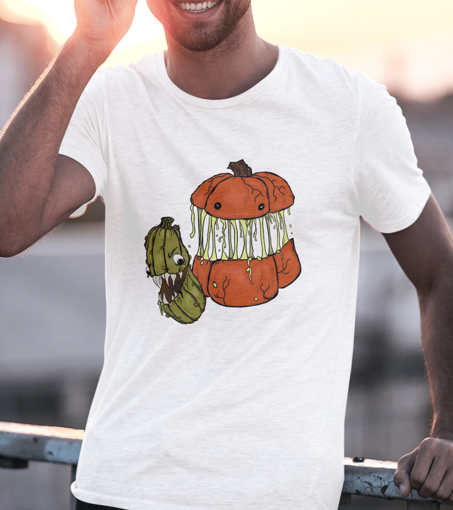 Megan Garner Spooky Art Drop Oh My Gourd Pumpkin Creature T-Shirt