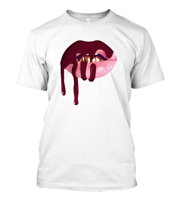 Kylie Jenner Halloween Lips Cosmetics Dripping T-Shirt