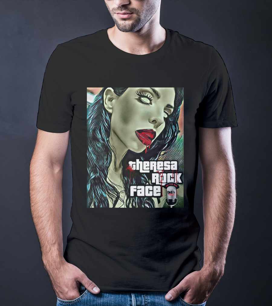 Theresa Rock Face Zombie Face 94.3 Radio Halloween Ram T-Shirt