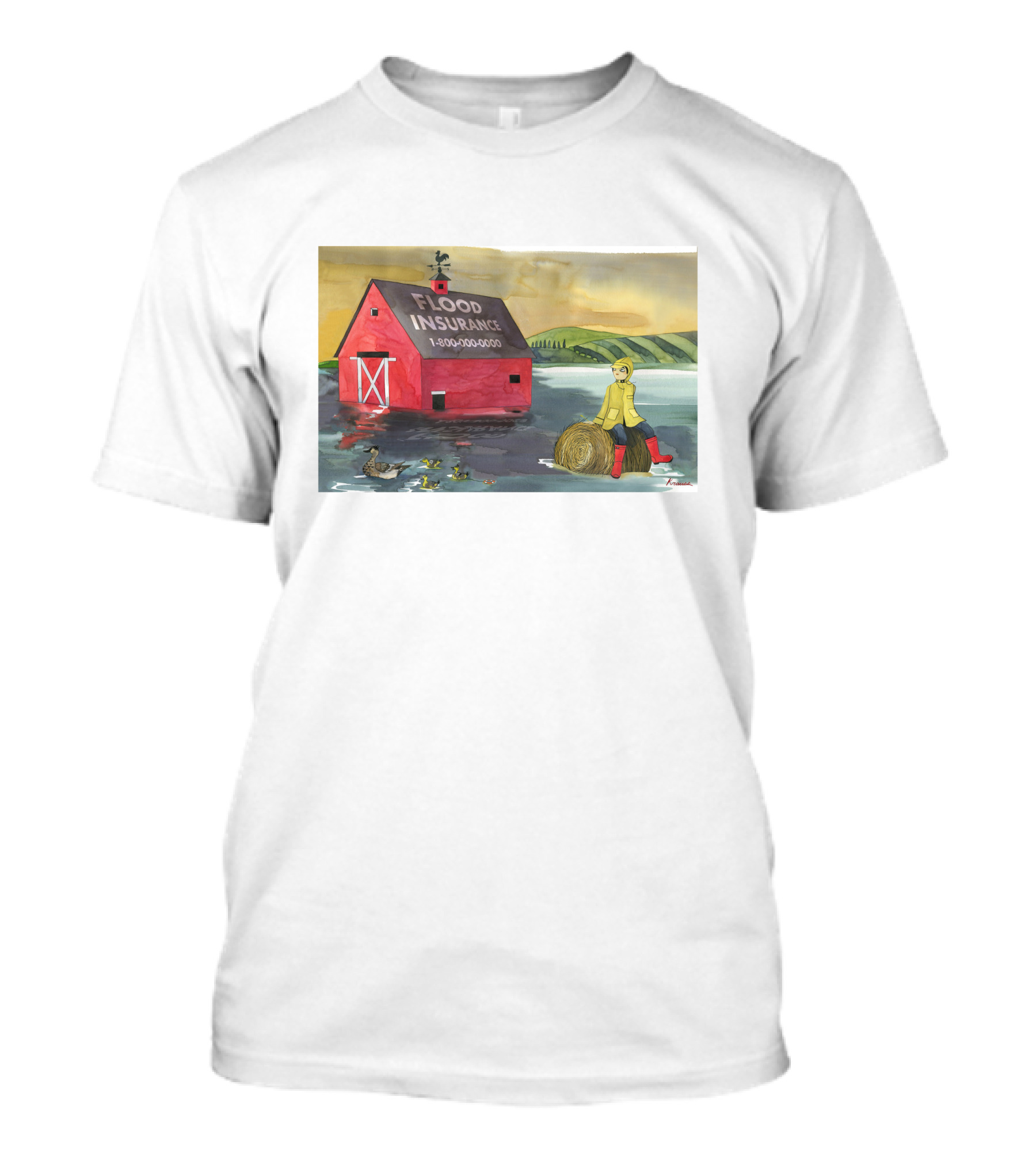 Trisha Krauss Hurricane Ida Flooded Her Maplewood Flood Insurance Barn Ducks Haystack T-Shirt