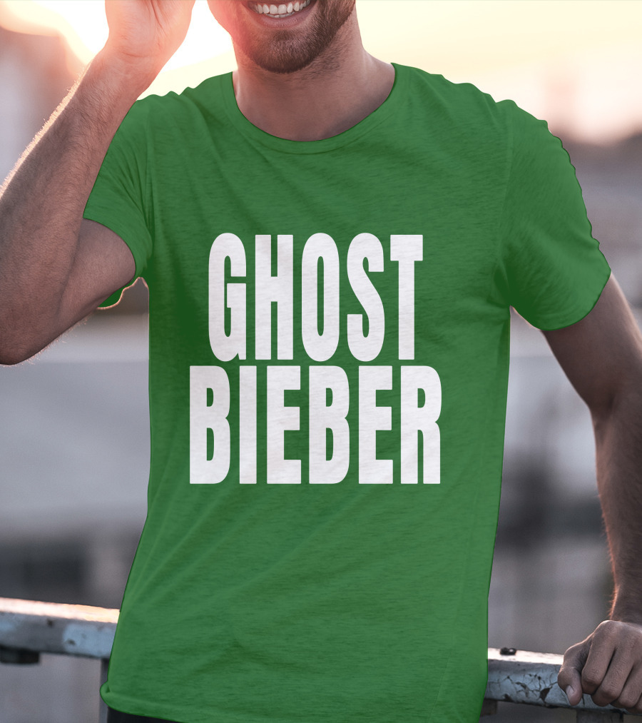 Shop Justin Bieber Music Ghost Bieber Crewneck T-Shirt