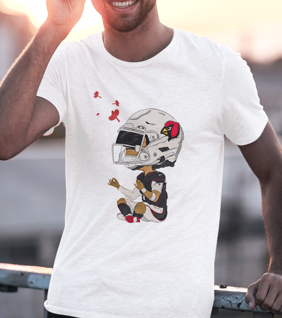 Arizona Cardinals Kyler Murray Meditative Pose With Cardinal Birds T-Shirt