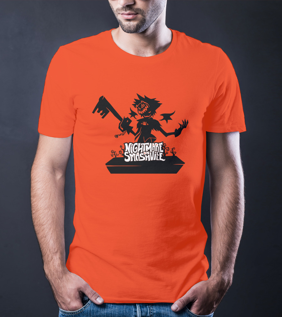 Nightmare On Smashville Halloween Scarecrow Image T-Shirt