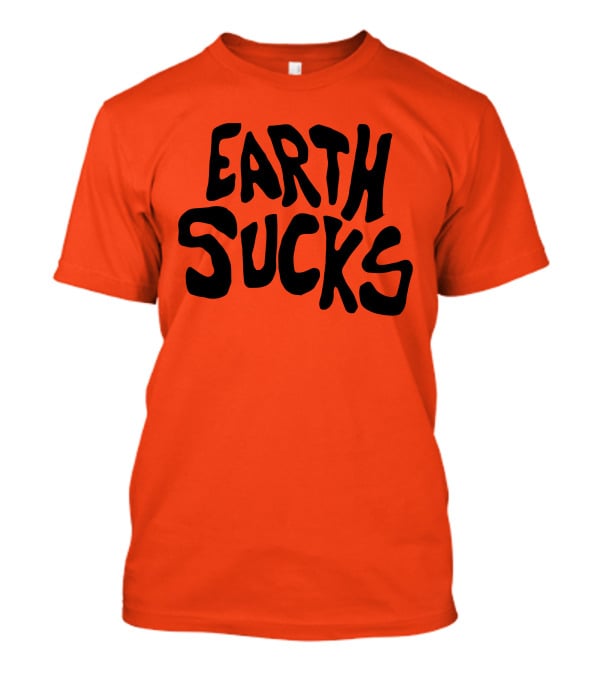 Kea Earth Sucks Earth Sucks Black Text T-Shirt