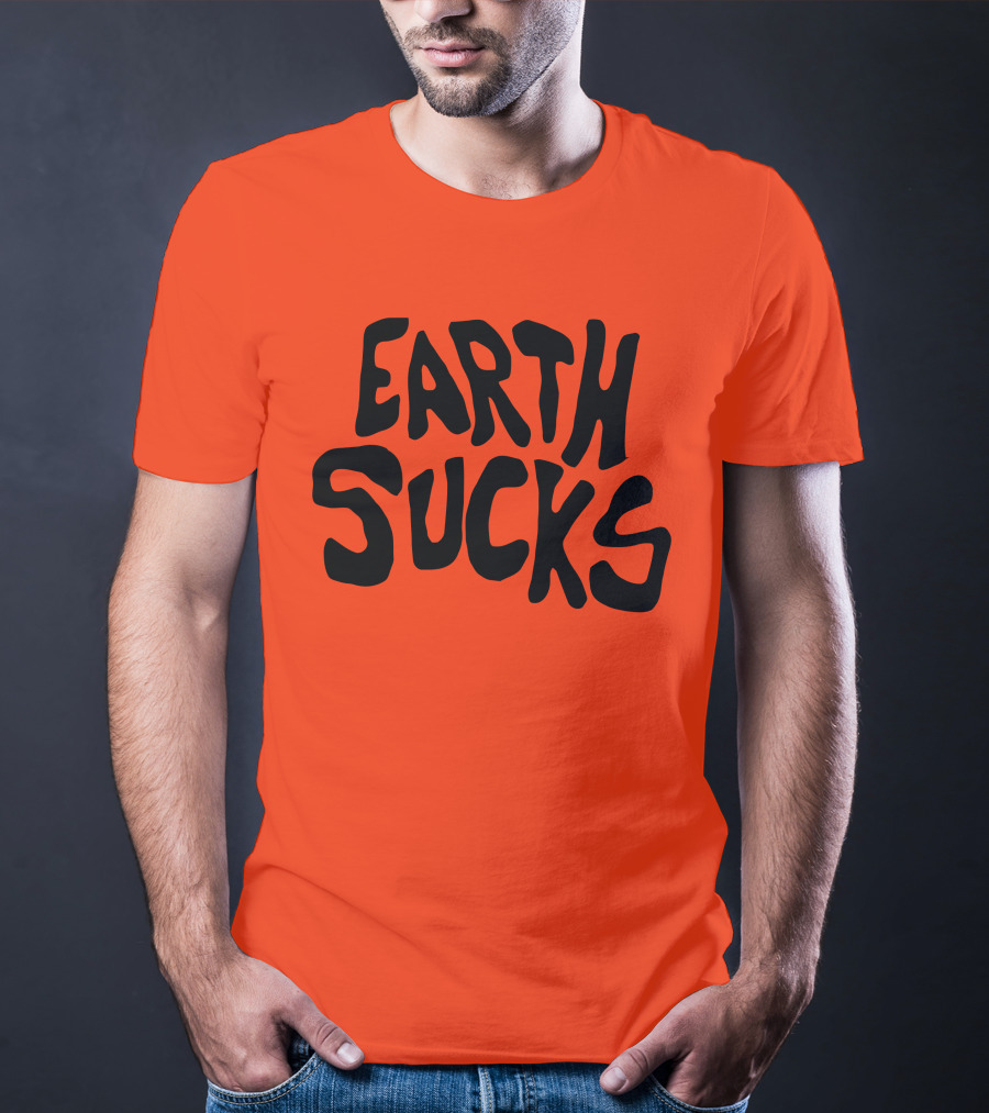 Kea Earth Sucks Earth Sucks Black Text T-Shirt