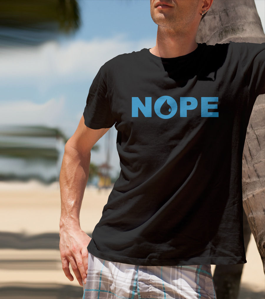 Adam Savidan Nope Text With Droplet Inside O T-Shirt