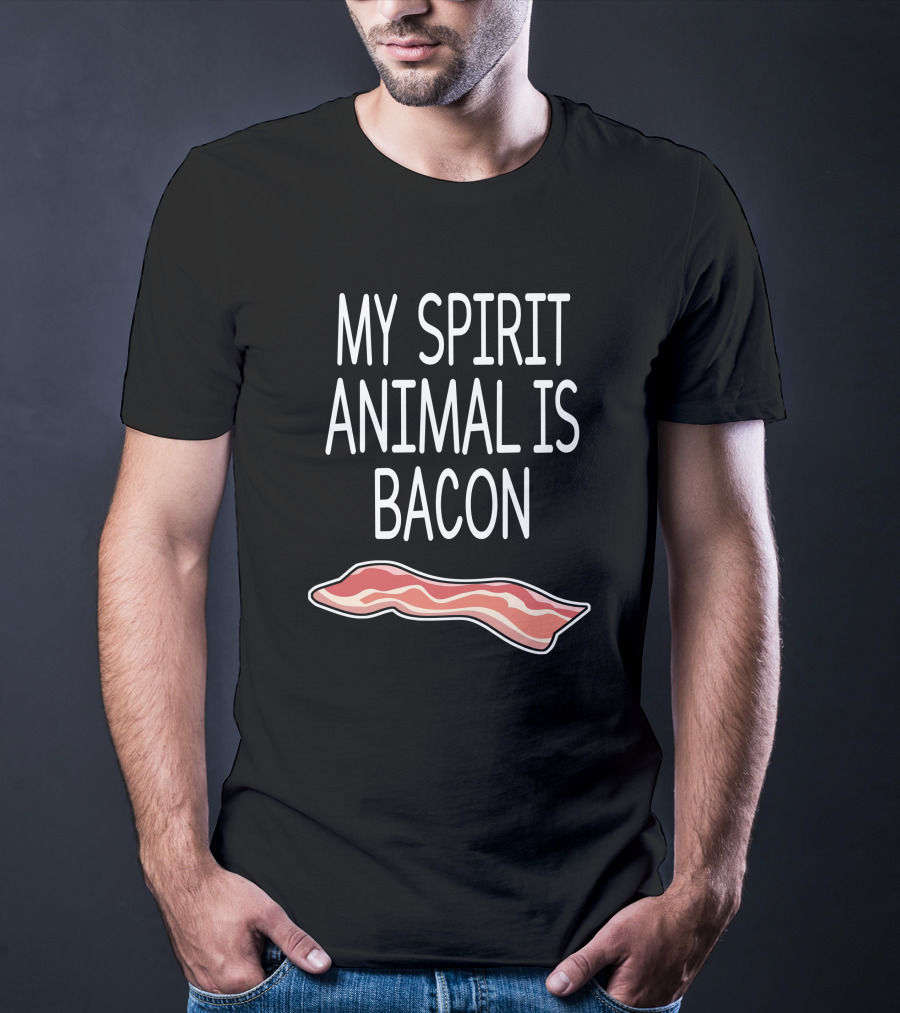 Cameron Bradford My Spirit Animal Is Bacon Slice T-Shirt