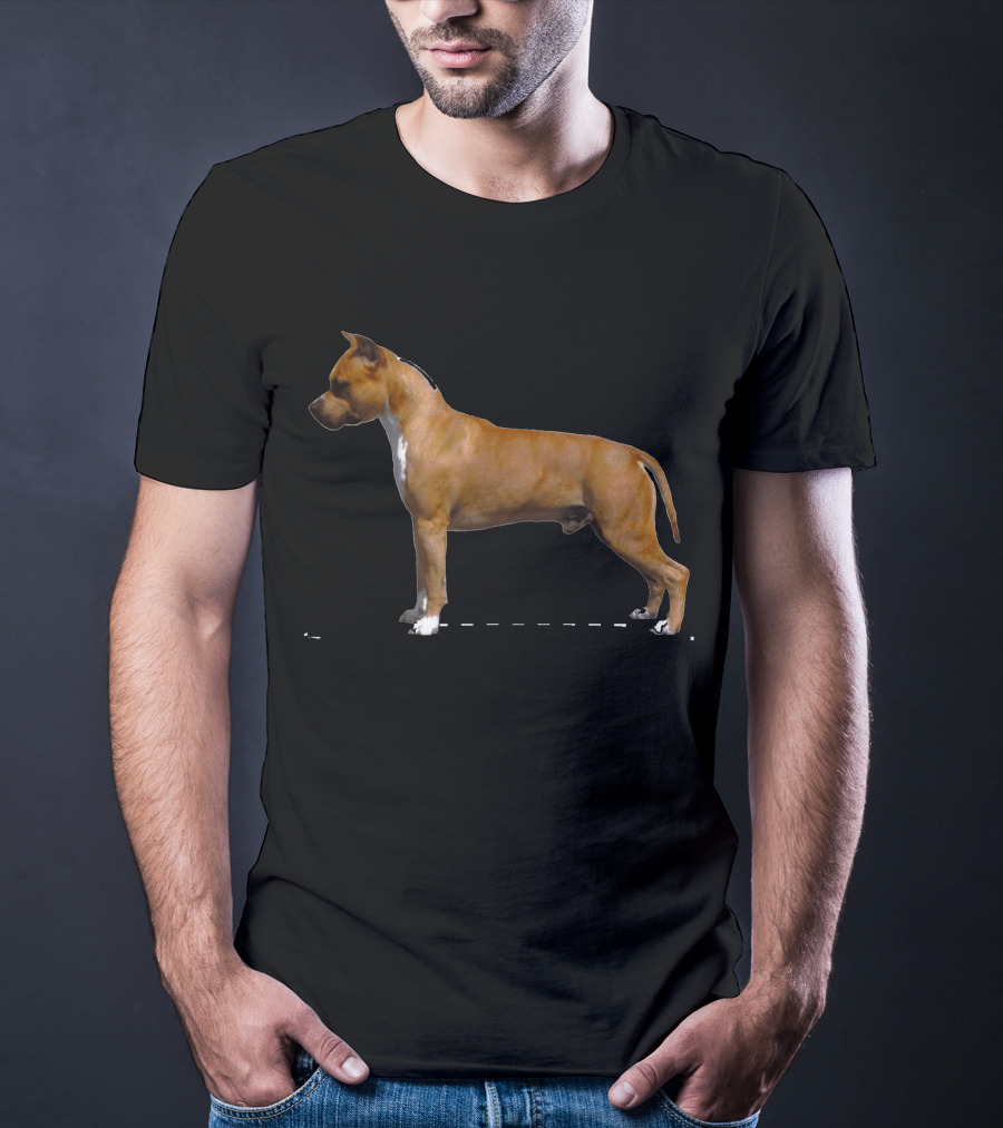 American Staffordshire Terrier Standing Profile T-Shirt