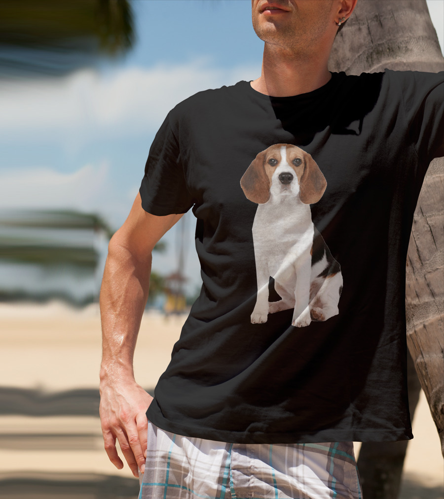 Beagle1 Portrait Dog Sitting T-Shirt