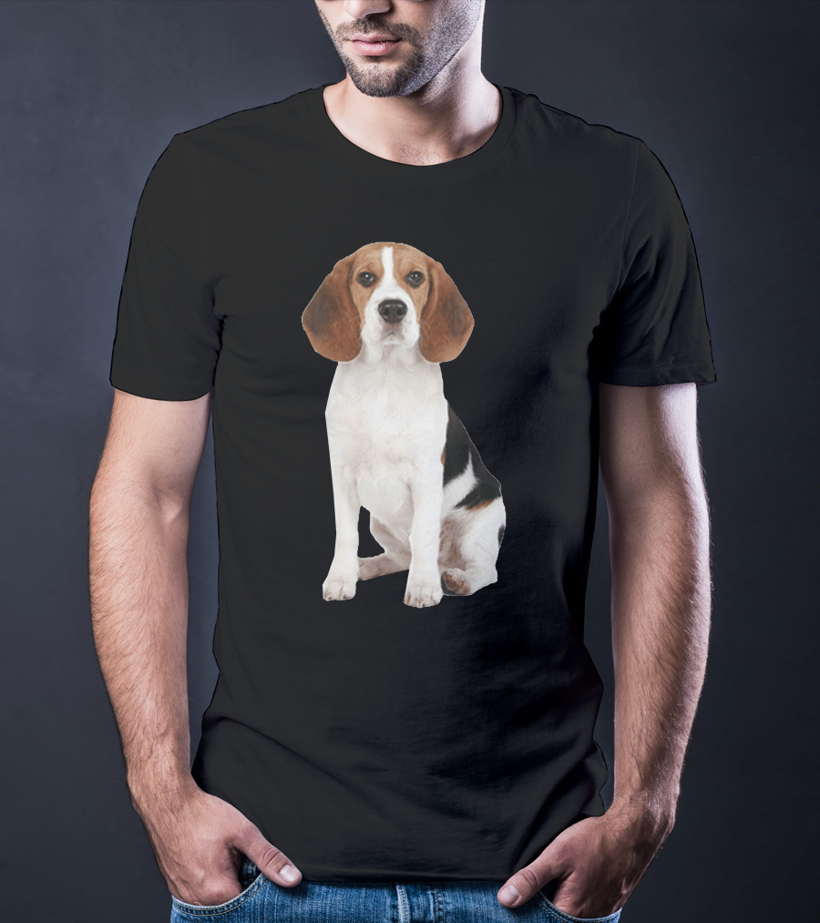 Beagle1 Portrait Dog Sitting T-Shirt