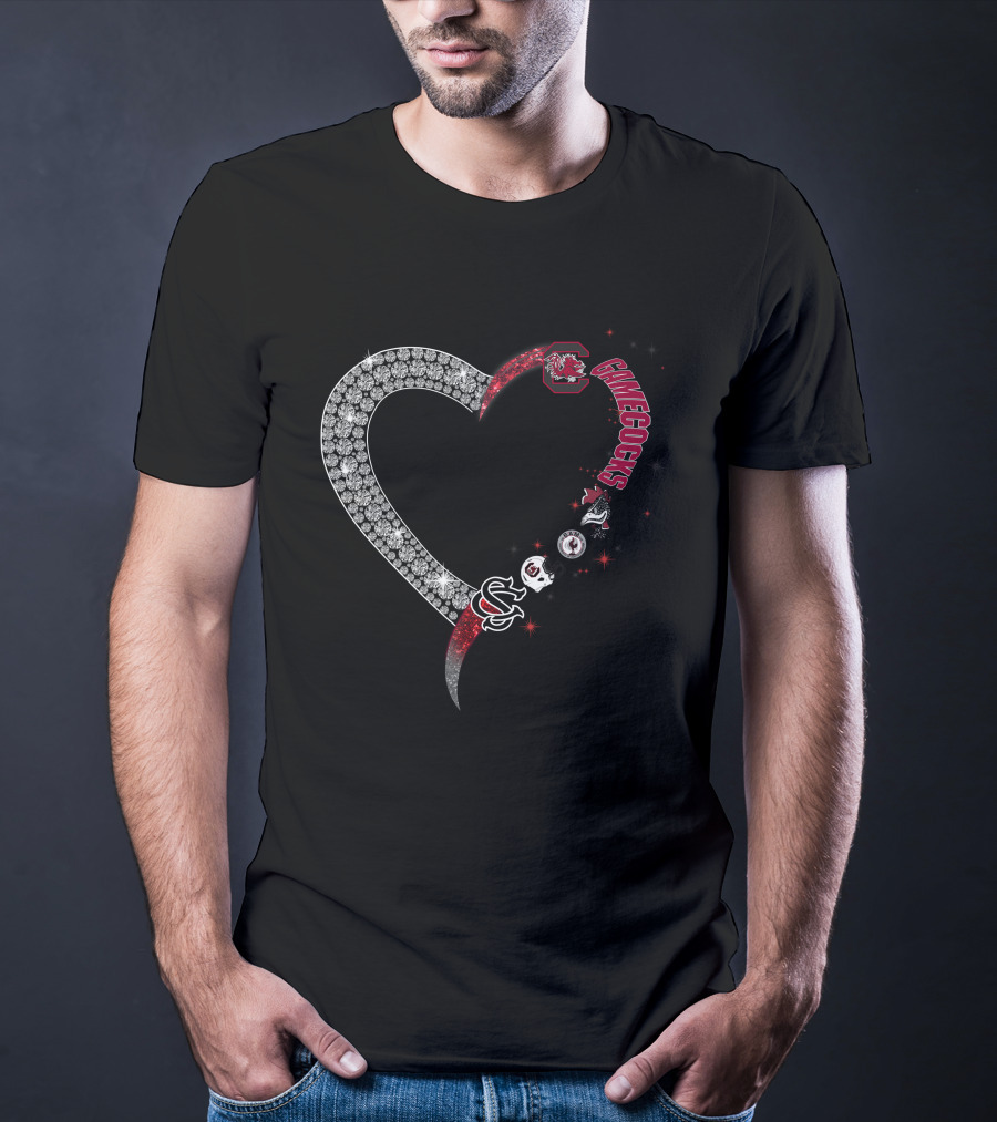 South Carolina Gamecocks Heart T-Shirt