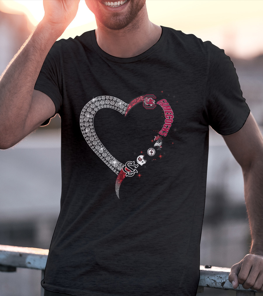 South Carolina Gamecocks Heart T-Shirt